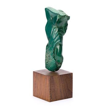Goulet, Lorrie (b. 1925) Malachite Sculpture.